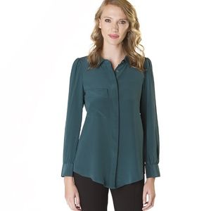 Annie Griffin Collection Blouse in Hunter Green